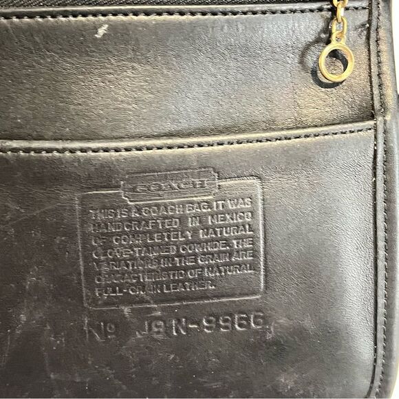 Vintage COACH #9966 "Legacy Zip" Black Leather Crossbody Bag - Classic! J8N 9966 - Picture 4 of 15